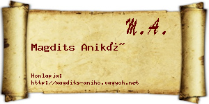 Magdits Anikó névjegykártya